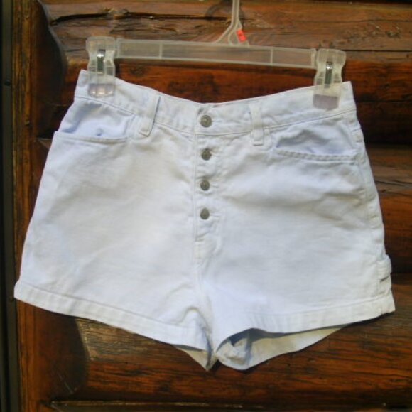 Vintage Pepe London Carpenter Button Fly Mom Jean Shorts Size 28 - Picture 1 of 3
